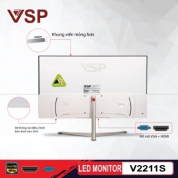 Màn hình 22 inch FHD Slim Bezel Monitor V2211S White