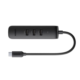 [ Ugreen 10917 ] USB Type C 2.0 sang 3 * USB 2.0 + Lan 10/100 Mbps nhựa ABS CM416 20010917