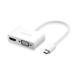 [ Ugreen 30843 ] Cáp chuyển đổi USB type C to HDMI/VGA hỗ trợ full HD 3D 4Kx2K chính hãng