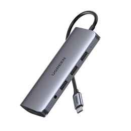 [ Ugreen 80133 ] Bộ chuyển đổi USB C to HDMI + VGA + LAN 1Gbps + Hub USB3.0 + SD/TF + Audio