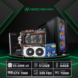 [New 100%] NNPC Đồ Hoạ x99 F8D Plus Dual/ Xeon® E5-2696 v3/ GTX 1060/ Window 10,11