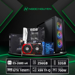[New 100%] NNPC Đồ Hoạ x99 TF-Q / Xeon® E5-2680 v4 /GTX 1050Ti /Window 10,11