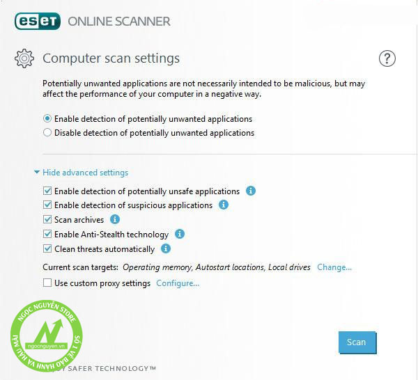 phần mềm eset online scanner 1