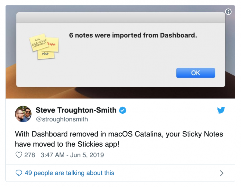 stickies dashboard