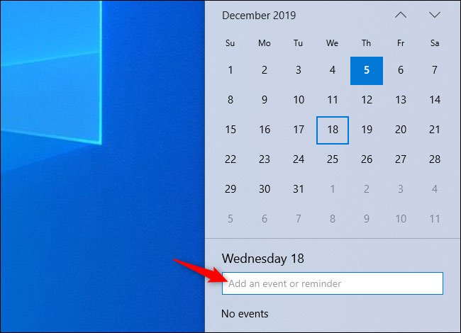 Tạo sự kiện mà không cần mở ứng dụng Calendar