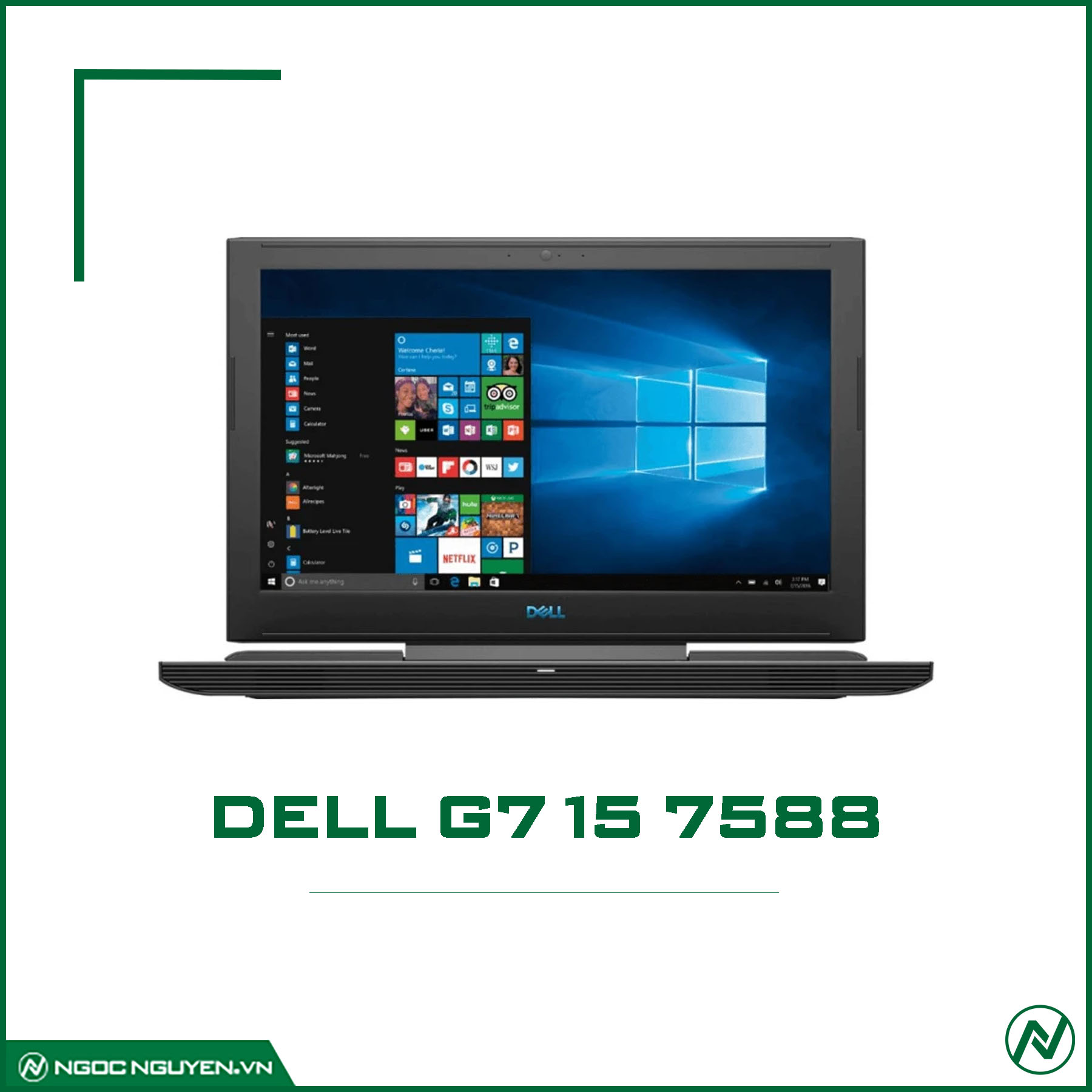Dell G7 (7588) I5 8300H/ RAM 8GB/ SSD 128GB+HDD 1TB/ GTX 1050TI/ 15.6 INCH  FHD 