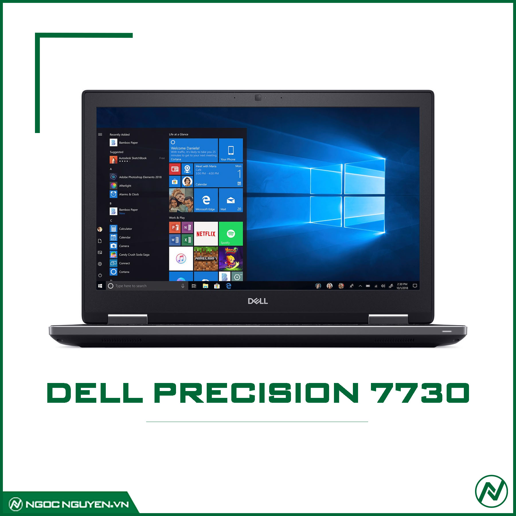 ‎Dell Precision 7730 i7-8750H/ RAM 16GB/ SSD 256GB/ P3200/ 17.3 INCH FHD
